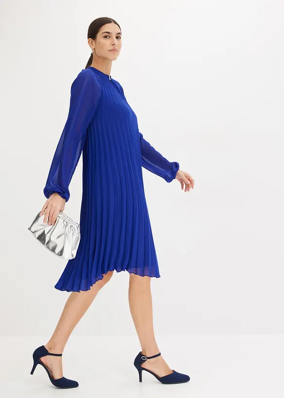 Miniabito plissettato in fine chiffon, bonprix