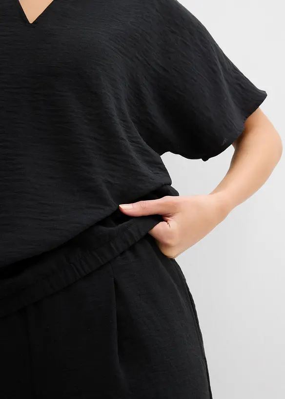 Blusa oversize con fondo elastico, bonprix