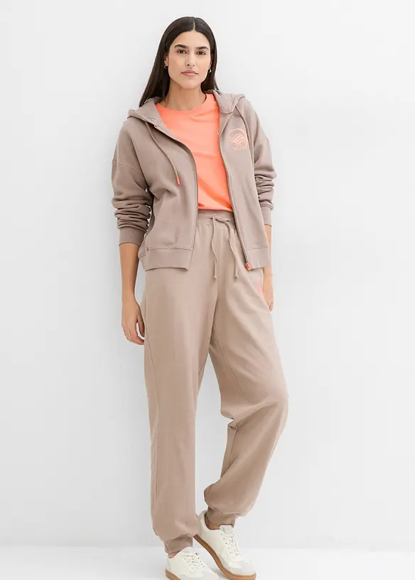 Pantaloni in felpa di puro cotone, bonprix