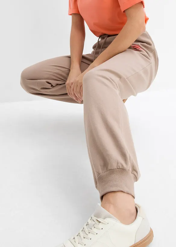 Pantaloni in felpa di puro cotone, bonprix