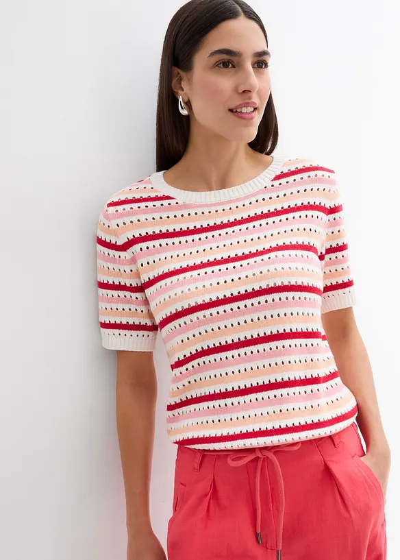 T-shirt di maglia a righe, bonprix