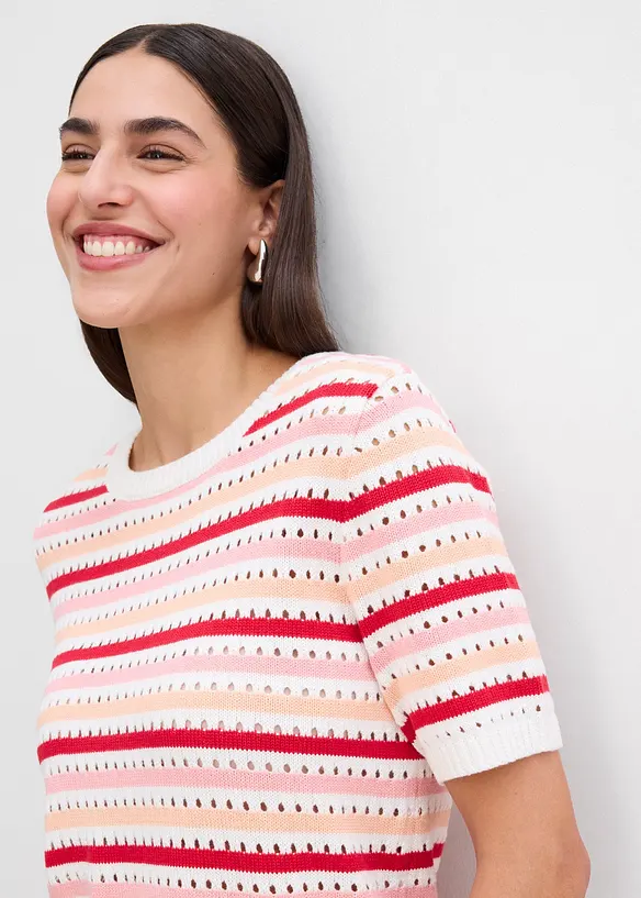 T-shirt di maglia a righe, bonprix