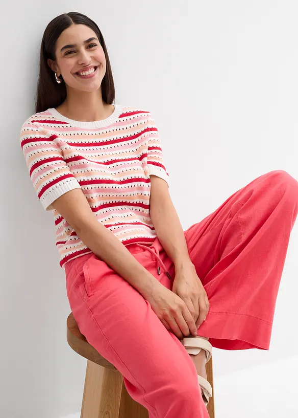 T-shirt di maglia a righe, bonprix