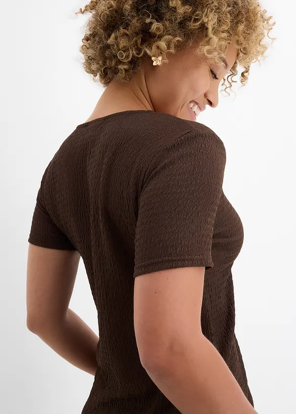 Maglia operata con bottoni, bonprix