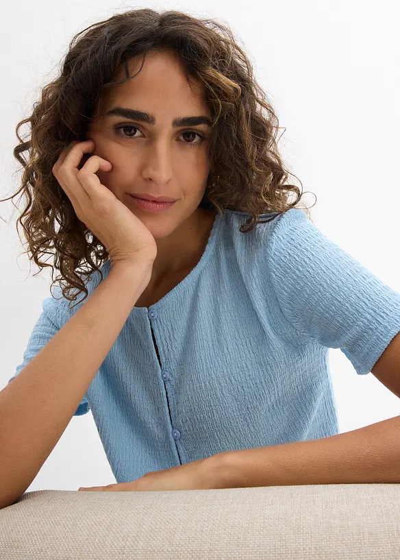 Maglia operata con bottoni, bonprix