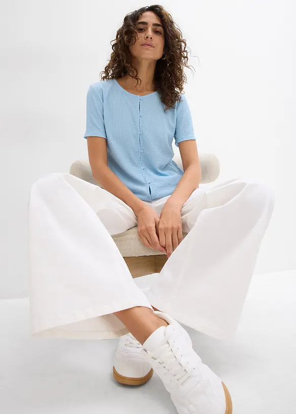 Maglia operata con bottoni, bonprix