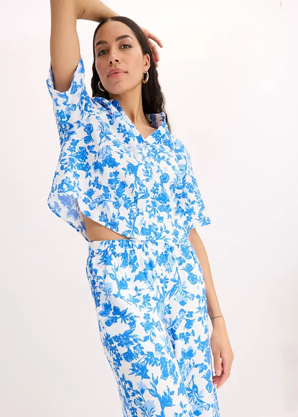 Pantaloni culotte in misto viscosa fluido, bonprix