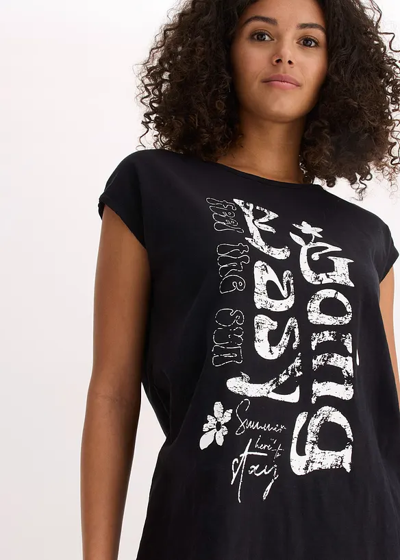 Maglia lunga in puro cotone biologico, bonprix