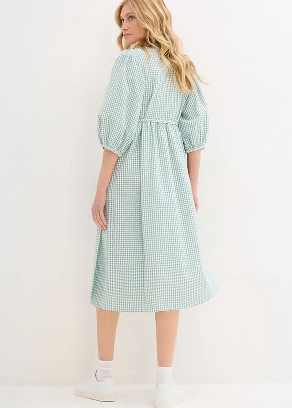 Abito a portafoglio in tessuto operato, bonprix