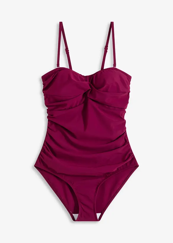 Costume intero con dettaglio incrociato ed effetto modellante medio, bonprix