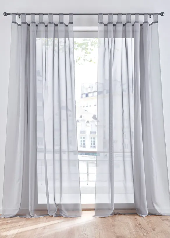 Tenda trasparente in voile leggero (pacco da 2), bonprix