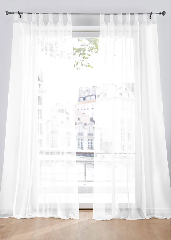 Tenda trasparente in voile leggero (pacco da 2), bonprix