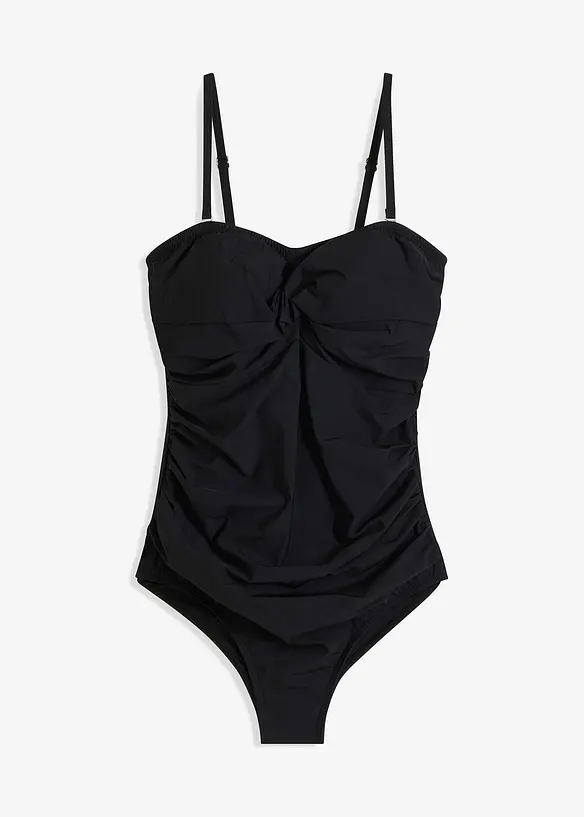 Costume intero con dettaglio incrociato ed effetto modellante leggero, bonprix