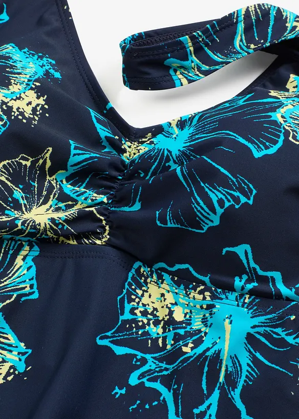 Abito da bagno con scollatura a V e effetto modellante medio, bonprix