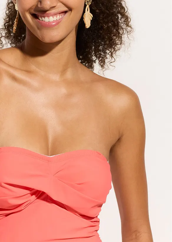 Costume intero con dettaglio incrociato ed effetto modellante leggero, bonprix