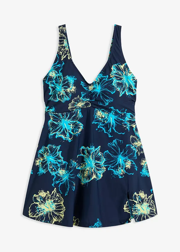 Abito da bagno con scollatura a V e effetto modellante medio, bonprix