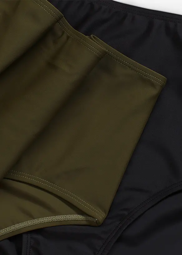 Slip a vita alta per bikini (pacco da 2), bonprix