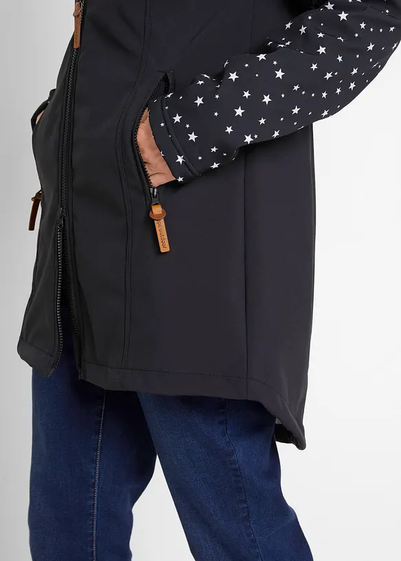 Parka tecnico in softshell con interno in morbido pile, bonprix