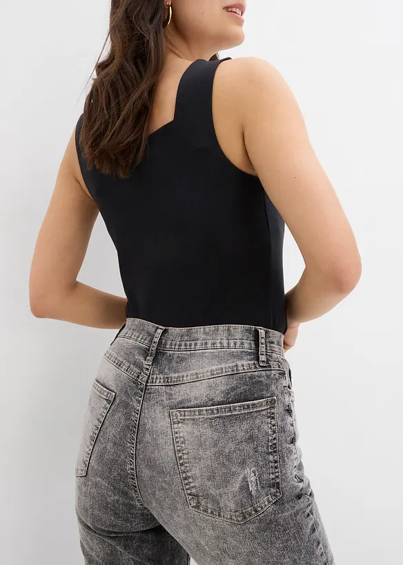 Mom jeans con effetto sdrucito, bonprix