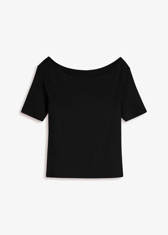 Maglia con spalle scoperte in misto viscosa, bonprix