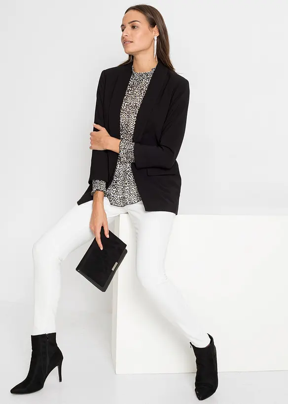 Blazer lungo in misto viscosa, bonprix