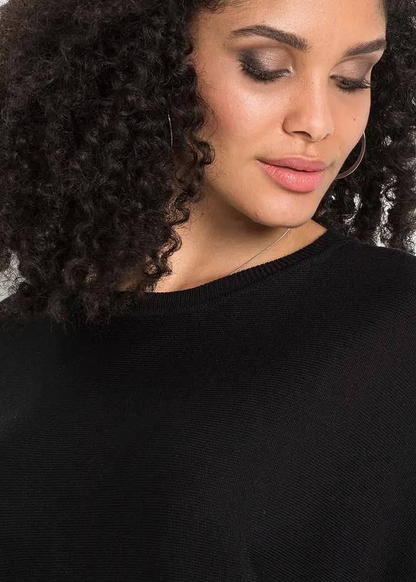 Maglione in filato fine di misto cotone, bonprix