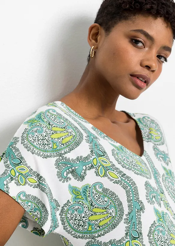 Abito in maglina di misto viscosa e elastan fluente, bonprix