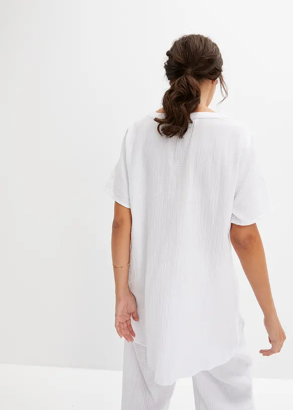 Tunica lunga in mussola di puro cotone, bonprix