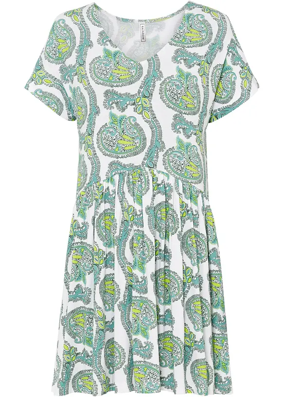 Abito in maglina di misto viscosa e elastan fluente, bonprix