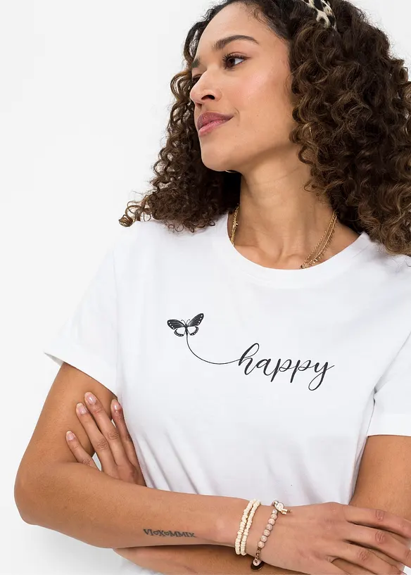 T-shirt in puro cotone, bonprix