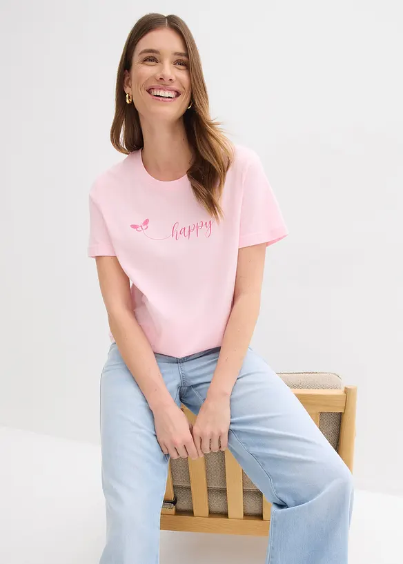 T-shirt in puro cotone, bonprix