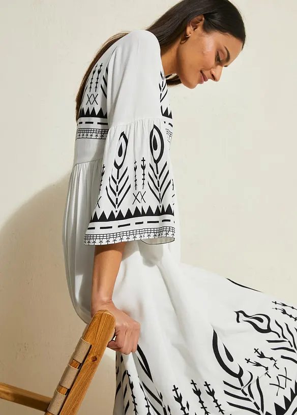 Abito midi in viscosa fluida, bonprix