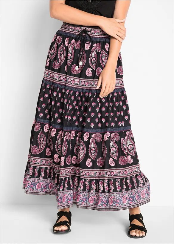 Gonna lunga in puro cotone, bonprix