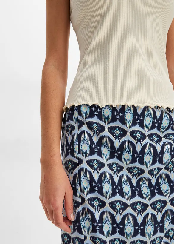 Top a costine in misto viscosa morbido (pacco da 2), bonprix