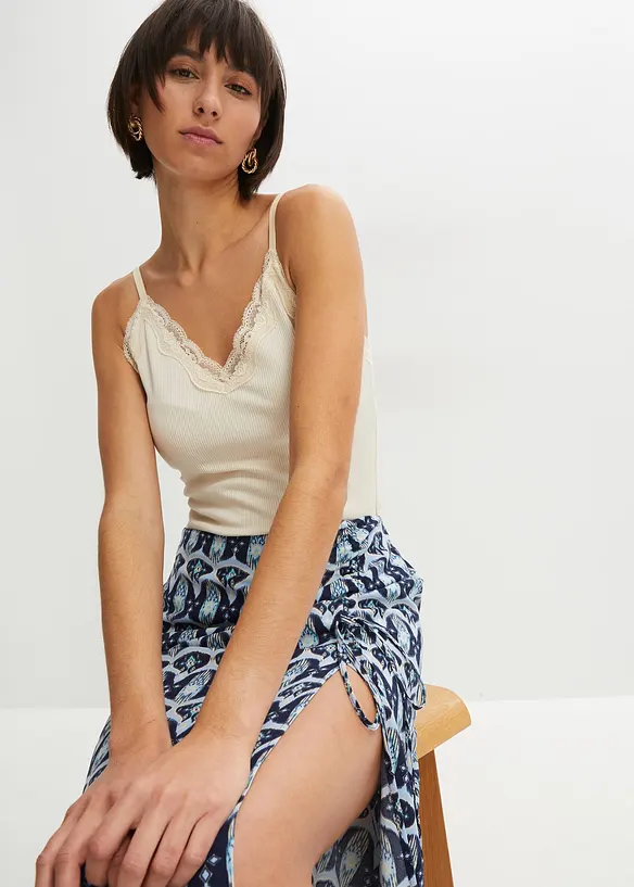 Top a costine in misto viscosa morbido (pacco da 2), bonprix