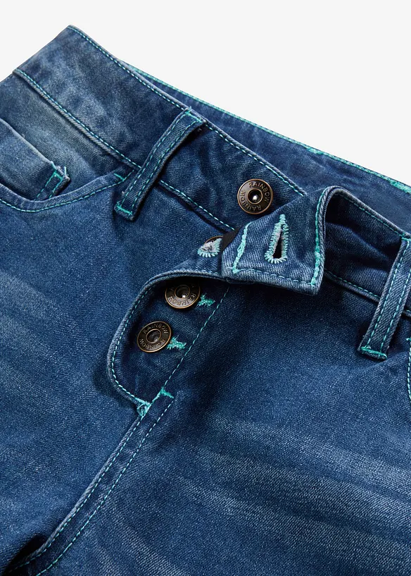 Jeans boyfriend elasticizzati, vita bassa, bonprix