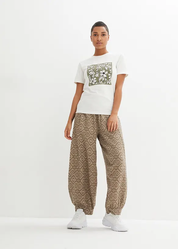 Pantaloni alla turca in puro cotone, bonprix