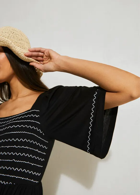 Abito lungo in misto viscosa fluido, bonprix