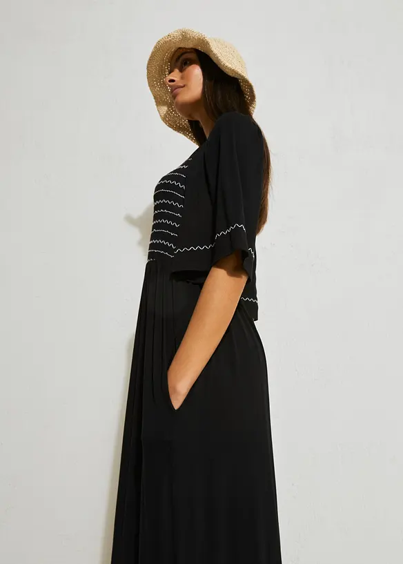 Abito lungo in misto viscosa fluido, bonprix