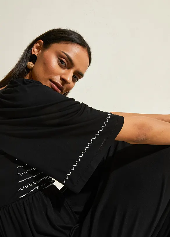 Abito lungo in misto viscosa fluido, bonprix