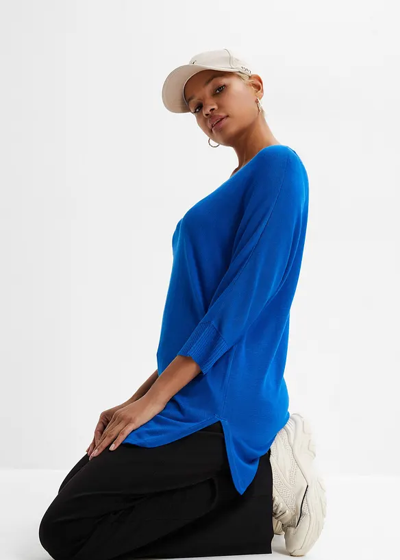 Maglione in filato fine con maniche a 3/4, bonprix