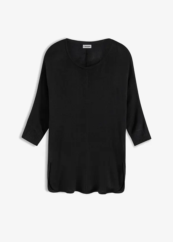 Maglione in filato fine con maniche a 3/4, bonprix