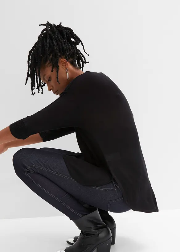 Maglione in filato fine con maniche a 3/4, bonprix