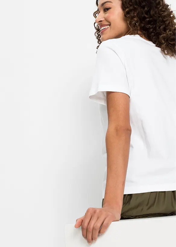 T-shirt in puro cotone, bonprix