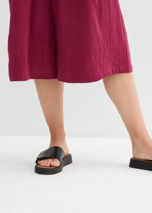 Pantaloni capri in soffice mussola, bonprix