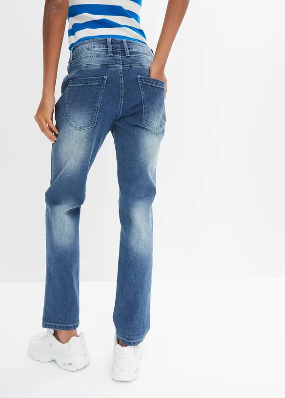 Jeans boyfriend elasticizzati, vita bassa, bonprix
