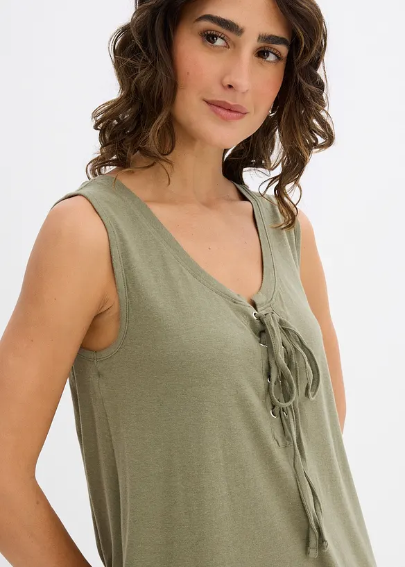 Abito di jersey con laccetto intrecciato, bonprix