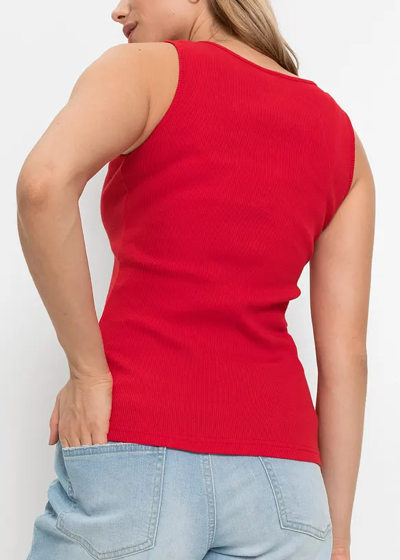 Top a costine in puro cotone, bonprix