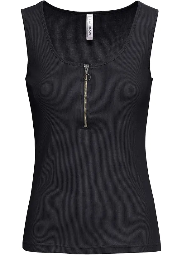 Top a costine in puro cotone, bonprix