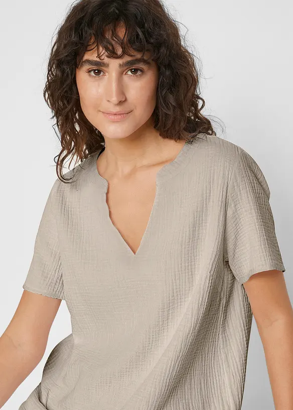 Tunica lunga in mussola di puro cotone, bonprix